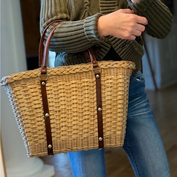 Classic Vintage Mid-Century 1950’s/60’s Wicker Handbag: (EUC) - Picture 4 of 13